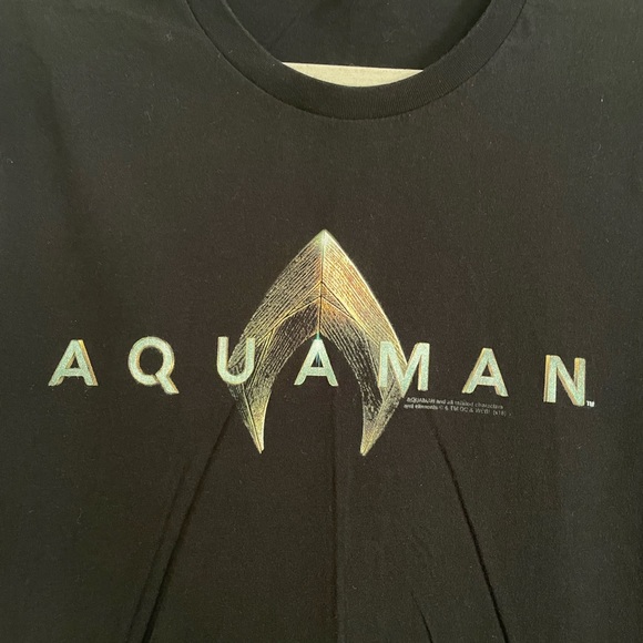 Justice League Movie Aquaman Logo T-Shirt Size XL - Picture 2 of 7